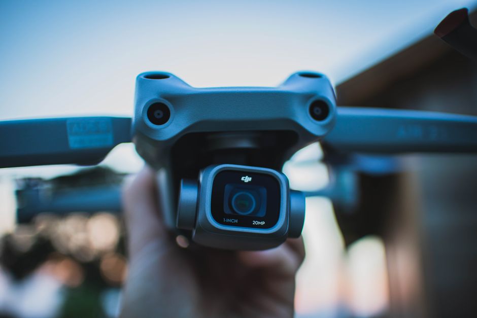 Aerial drone camera capturing event videography